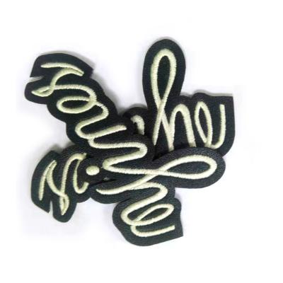 China Wholesale Cheap Custom Letter Personalized 3D Badge Embroidery Patch for sale