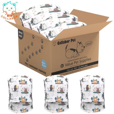 China COLLABOR Viable Dog Diaper Box Set Physiological Dog Pants Sanitary Washable Female Dog Panties for sale