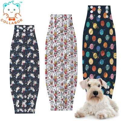 China COLLABOR Viable Washable Male Dog Diaper Wraps With Multi Color Snap TPU Boy Dog Cloth Inner Diapers for sale