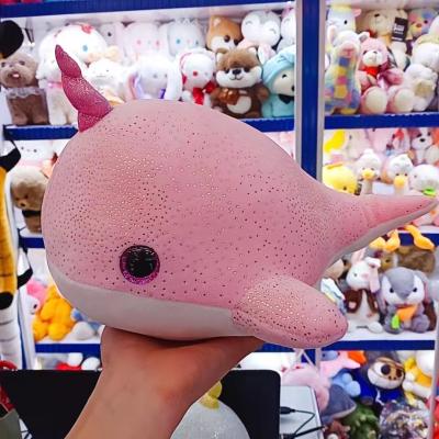 China Viable COLLABOR Newly Designed Unicorn Whales Dog Toy Wholesale Maker Voiced Pet Plush Toy for sale