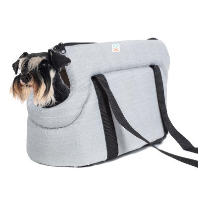 China New Design Canvas Retro COLLABOR Soft Design Breathable Soft Design Cat Bag Dog Pet Sling Shoulder Carry Bag for sale