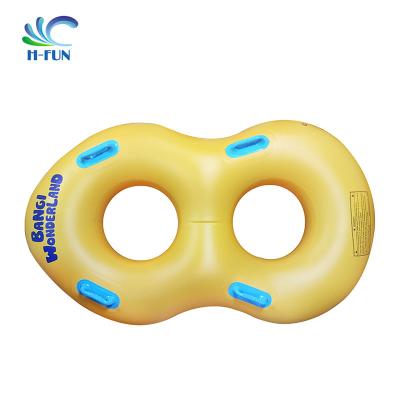 China Custom logo and design inflatable pool floater water park double tube en venta