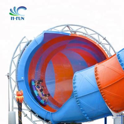 China 0.9mm PVC Tarpaulin Serpentine rides Water Park Raft Slide Family Round Raft for sale