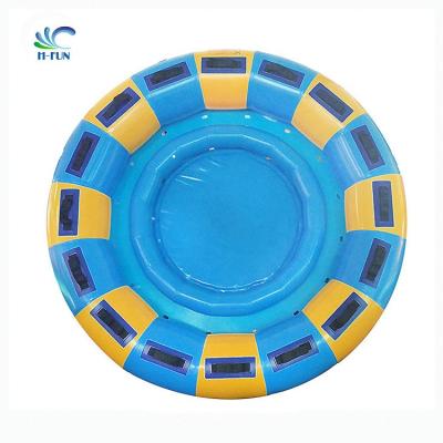 中国 New design 0.9mm PVC Water Park Family Round Raft with soft seat tube 販売のため