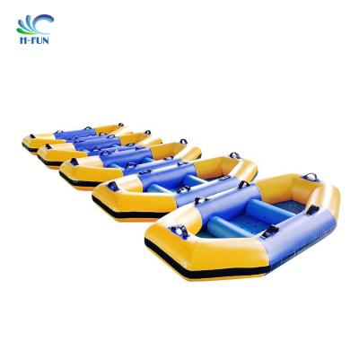 China Custom Water Park Raft 0.9mm PVC Tarpaulin Inflatable Drift Boat Te koop