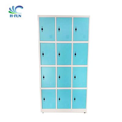 Cina Knock Down Design Cold-roll steel smart lockers 12 door steel locker cabinet in vendita