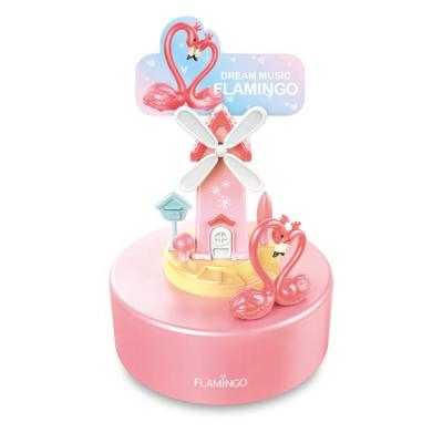 China music & Light Classic Musical Box Gift Crank Wind Up Music Boxes With Train Set Toys for sale