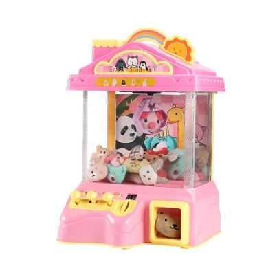 China Hot Sale Cartoon Toy Mini Claw Crane Doll Machine Clip Doll Game Coin Machine Toys for sale