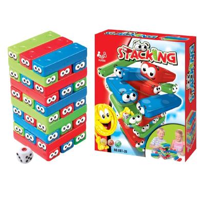 China Stacking Board Game 2021 New Smart Toy Board Game Amazon Kids Plastic Building Block Toys Stacking Toy for sale