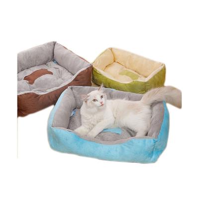 China Viable Wholesale Washable Luxury Large Cat Dog Bed Pet Cooling Bed for sale