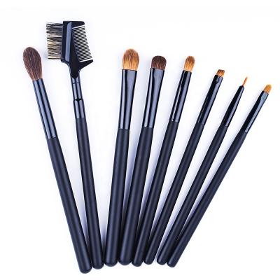 China Angular Blush Wooden Handle 12 pcs synthetic makeup brush set maquillaje negro hair pincel de maquillaje wholesale for sale