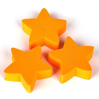 China Eco-friendly Removable Latex Free Cosmetic Sponge Leaf Shape Beauty Sponges Leaf Shape Star Logo for sale