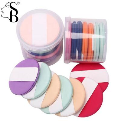 China 7pcs Sponge Latex Powder Free Pad Sets With Case Factory Cosmetic Puff Custom Logo With Ribbon Makeup Puffs for sale