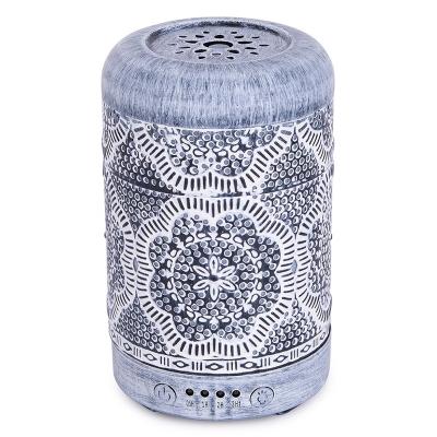 China Hotel White Metal Cover Design 100ml 200ml Essential Oil Diffuser with 7 Colors Changing Light for sale