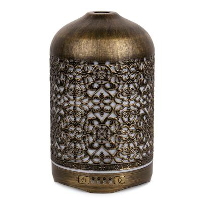 China 250ML Household Bronze Humidifier Cool Mist Art Metal Cover Essential Oil Diffuser For Baby Bedroom Home Office for sale