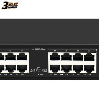 China IP cctv system network switch 24CH 12V POE poe switch for IP camera popular in UK USA India market for sale