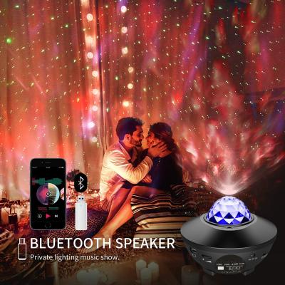 China New Visual Call Night Lights Laser Lamp Projection Speaker Mini Wifi Smart Star Projector BT Music Galaxy Night Star Light Projector for sale