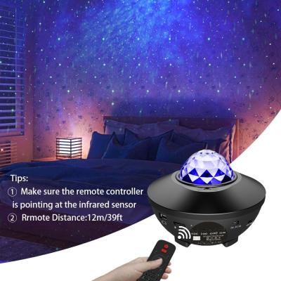 China Remote Control 3 Levels Video Call Shine With Night Smart Starry Light Projector Timer Galaxy RGB Wireless Speaker for sale