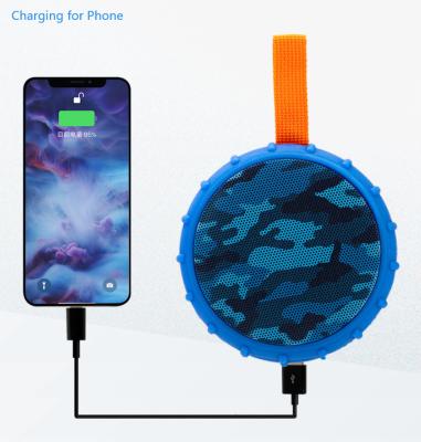 China Mini Phone Function Silicone Drop-proof Case Speaker IPX6 Power Bank 1200mAh Outdoor Waterproof Wireless Speaker for sale