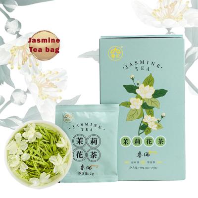 China Chinese triangular tea bag factory sell reliable new style quality jasmine green tea leaves, jasmine tea green tea bag for sale