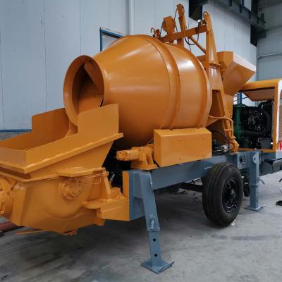 China Portable Concrete Pump Concrete Mixer Trailer Concrete Pump With Mixer for sale