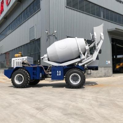 China Building Material Shops Mobile 2.0cbm Self Loading Concrete Mixer For Sale for sale