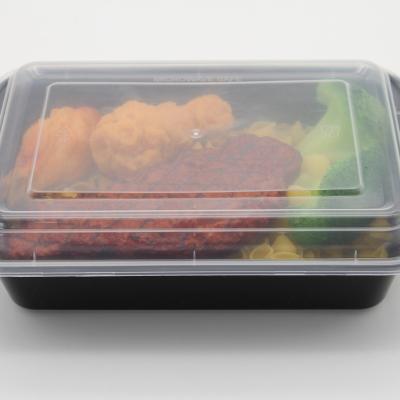 China Microwavable Disposable Plastic 32oz Food Containers 3 Compartment Meal Prep Containers With Lids 20 Packs for sale