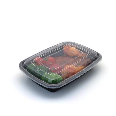 China 1000 Plastic Food Storage Container Rectangle Meal Prep Container Microwavable Disposable Bowls for sale