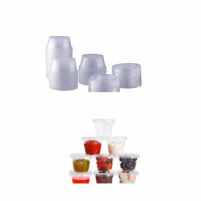 Κίνα Traditional 0.75 -5.5 Ounce Sauce Cup With Lid Wholesale Jello Shot Cup Disposable Plastic Dip Cup προς πώληση