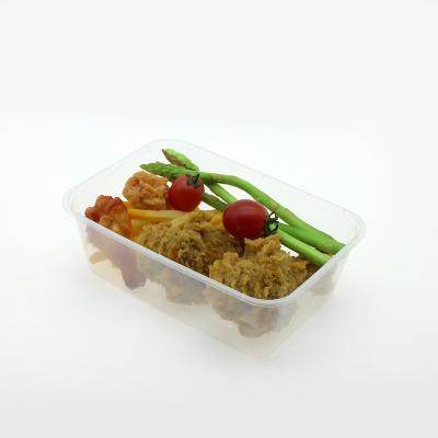 China 750ml Microwavable Container Lunch Takeaway Rectangle Microwavable for sale