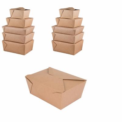 Κίνα Microwave Kraft Paper Container Fast Food Containers Packaging Compostable Delivery Kraft Paper Take Away Burger Box προς πώληση