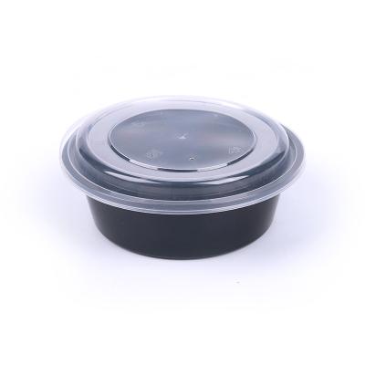 China 100% Safe Plastic Box Packing Food Grade Microwave Oven Souce Traditional Round Disposable Food Containers for sale