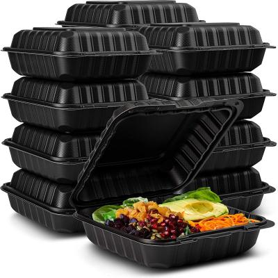 China Bento Box 32oz Food Prep Containers 3 Compartments To Go Containers With Clear Lids for sale