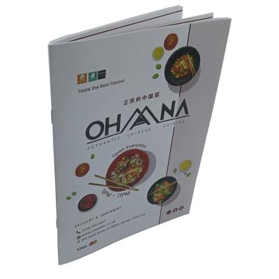 China Paper & Paperboard High Quality Cheap Full Color Custom Food Menu Brochure Booklet Folded Printing for sale