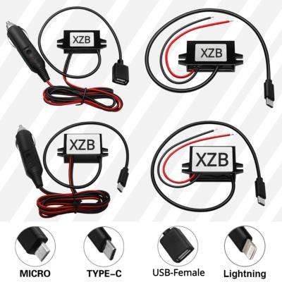 China New China-chic Fast Car DC QC3.0 Mobile Phone Charger 12V24V To 5V USB Converter Suit Apple Huawei Smart Matching QC3.0 Mobile Phone p for sale