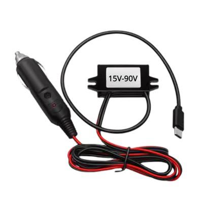 China New China-Chic Cigarette Type-C DC15-90(24V36V48V60V72V) DC QC3.0 Car USB Converter Phone Voltage regulator Regulator Quick Charger for sale