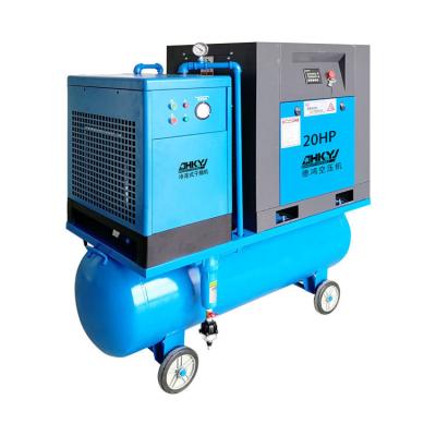 China Manufacturer custom screw small air compressor 15kw high pressure 15kg one portable Air compressor, direct sales for sale