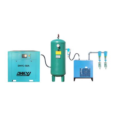 China 37kw/50hp/8bar to 16bar Factory price air compressor Industrial Screw Air-compressors with tank and air dryer for sale