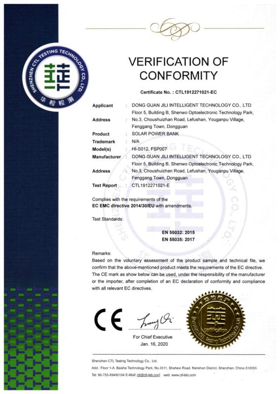 CE - Yuwei Technology (Dongguan) Co., Ltd.