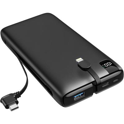 China Easy Fast Charging Carry 2022 Hot Sale 20000mAh Portable Powerbank Built In 22.5W Cables Power Bank for sale