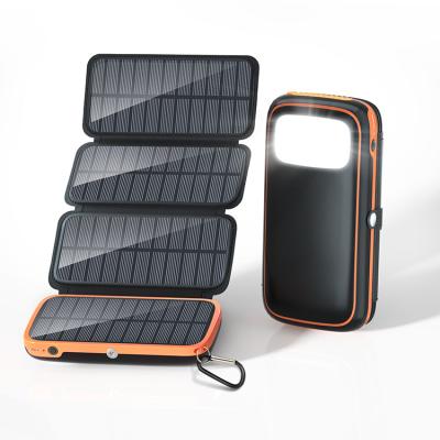 China High Quality Fast Charging Support OEM ODM Panel 20000 Mah Portable Power Bank Foldable Solar Charger for sale