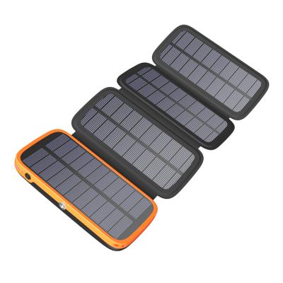 China Fast Hot Sale 20000 Mah High Capacity Battery Charger 4 Support Solar Panels Power Bank Solar Charger for sale