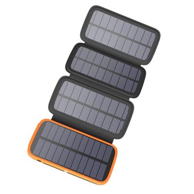 China High Quality Fast Charging 20000 Mah Solar Charger Usb C Power Bank 4 Solar Panels Fast Charging Support for sale