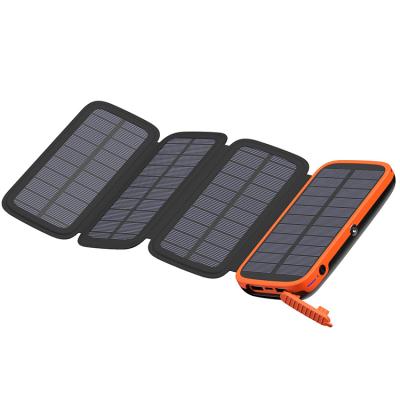 China Wholesale Fast Charging Support Solar Power Bank 20000 Mah Large Capacity Portable Solar Waterproof Charger for sale