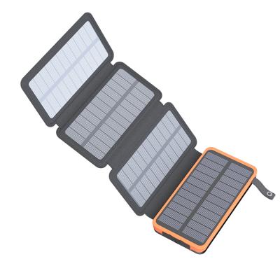 China 4 Pack External Foldable Solar Charger Portable Solar Panel Charging Battery Solar Power Bank for sale