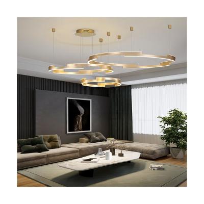 China Modern Large Round Acrylic Ceiling Chandelier Modern Luxury Metal Design Led Light Chandelier for sale