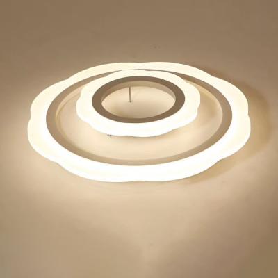 China Modern Minimalist Acrylic Round Living Room Ceiling Panel Light 550X550 Led False Ceiling Lights for sale