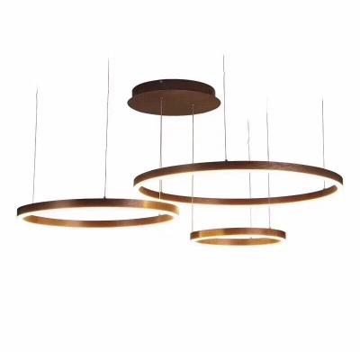 China Modern Living Room Villa Round Aluminum Commercial Nordic Hotel Luxury Led Lights Lighting Chandelier for sale