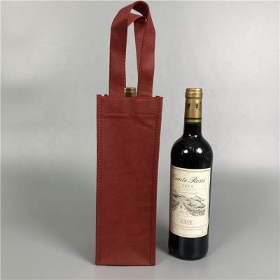 China Custom Handled Christmas Gift Wine Cover Bags Wholesale High Quality Nonwoven Wine Bags Christmas Gift Nonwoven Ice Bag Wine Logo for sale