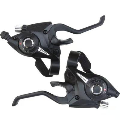 China Bicycle Accessories Mountain Bike Finger-Dial Aluminum Alloy Bicycle Brake Shift Integrated 21 Q-60 Speed ​​Regulator for sale